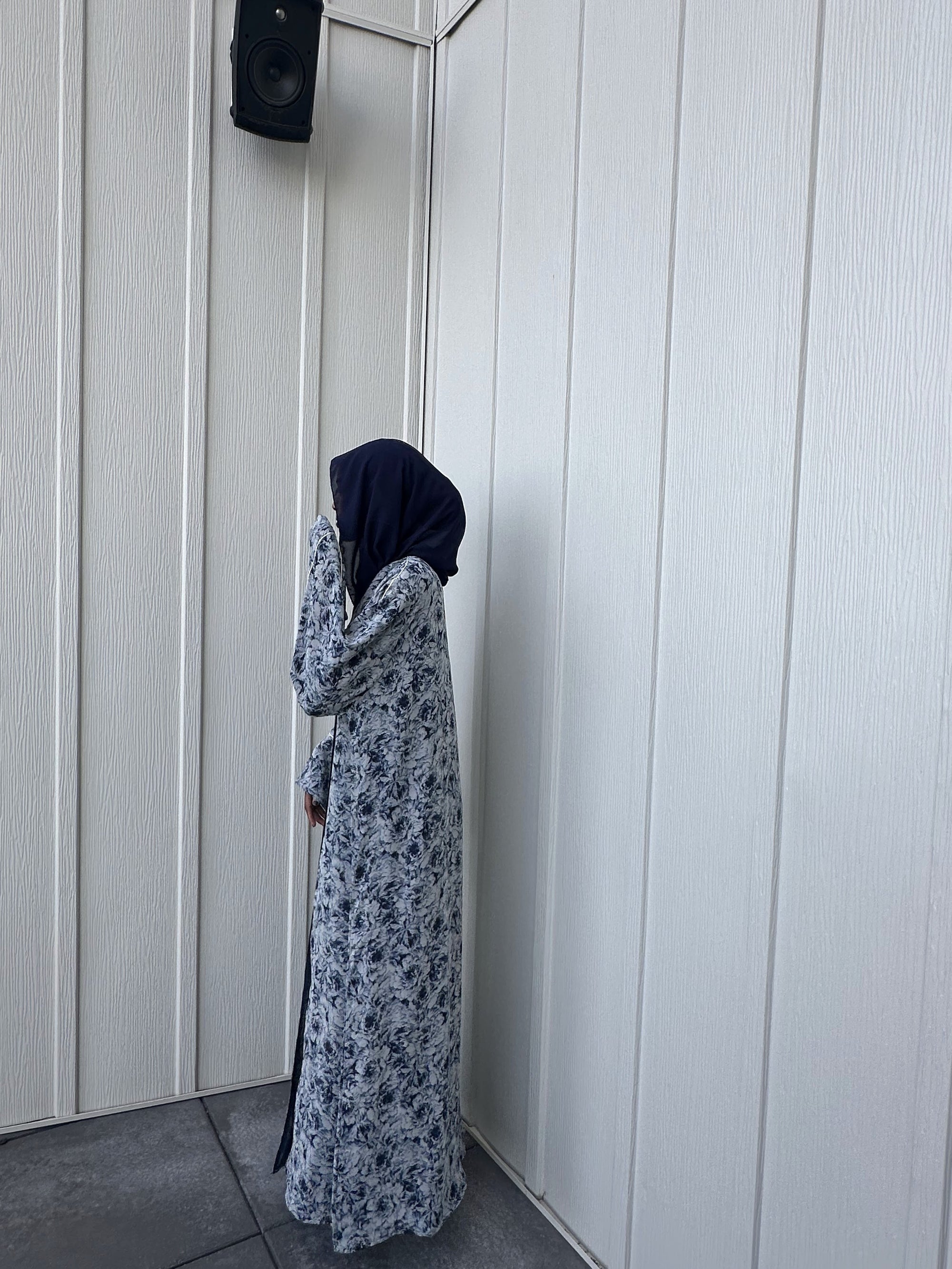 muted blue floral