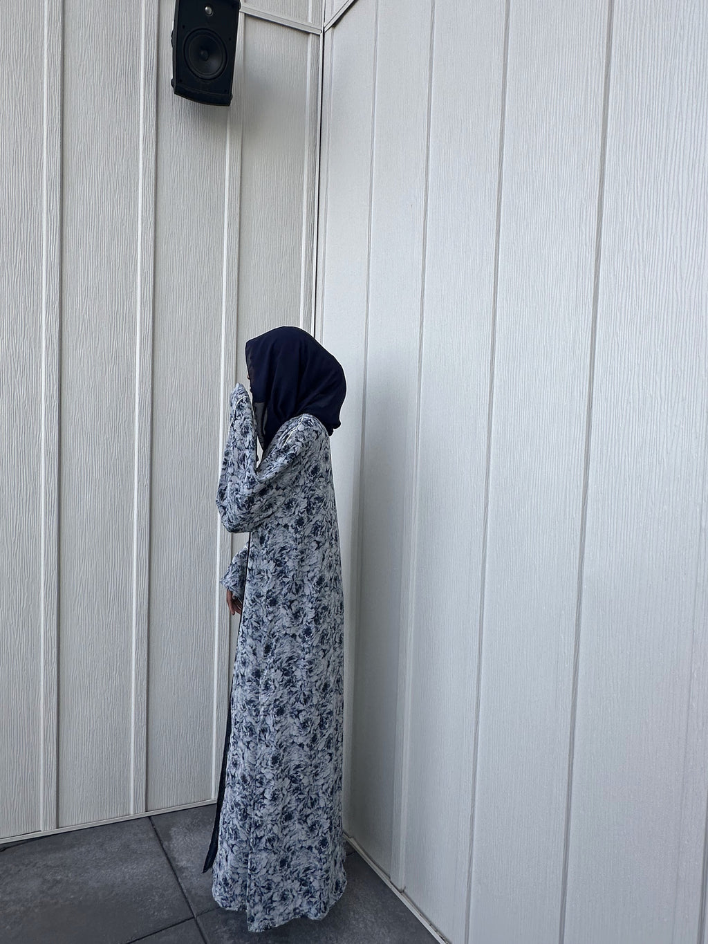 muted blue floral