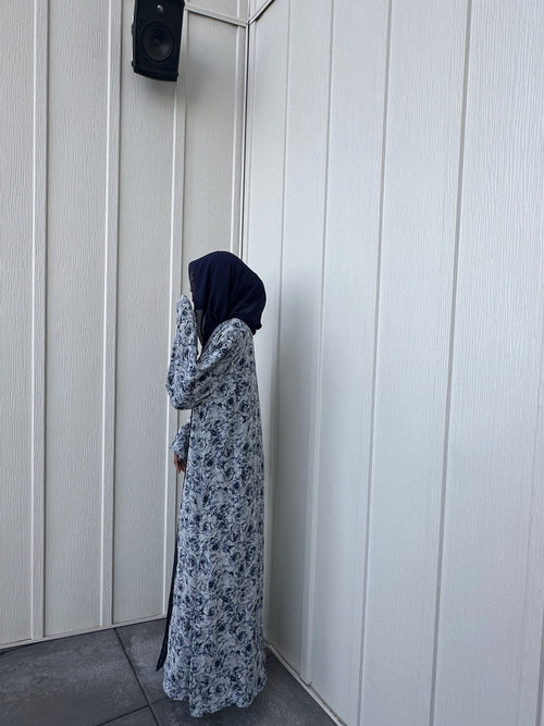 muted blue floral